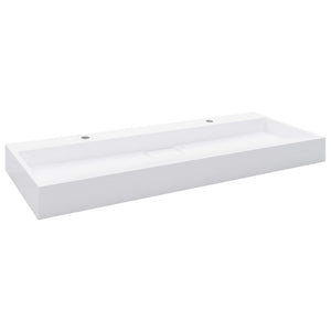 Lavandino 120x46x11 cm Blocco in Marmo/Minerale Bianco cod mxl 49563