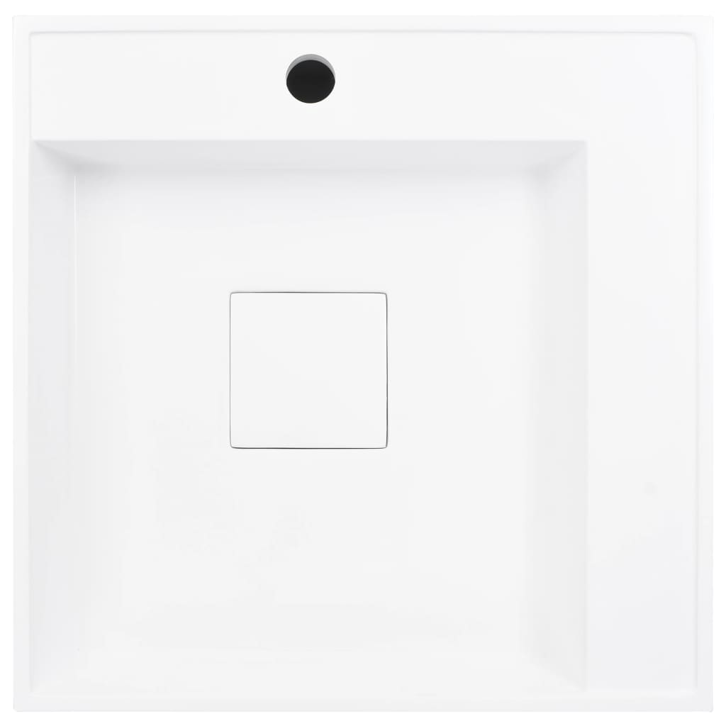 Lavandino 50x50x12,3 cm Blocco in Marmo/Minerale Bianco 144071