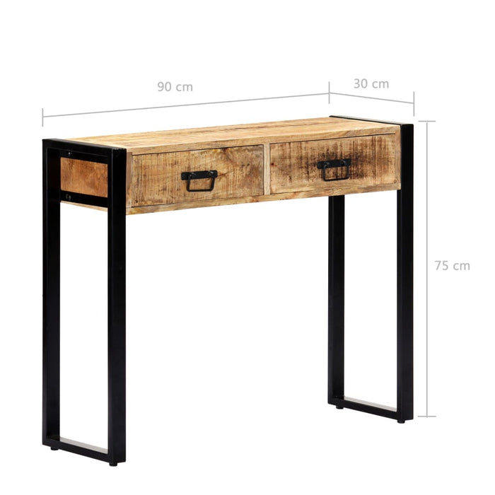 Tavolo Consolle 90x30x75 cm in Legno Massello di Mango cod mxl 48183