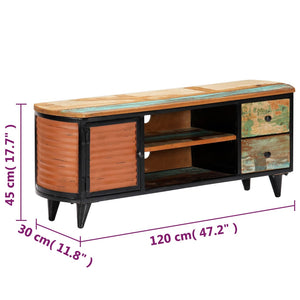 Mobile Porta TV 120x30x45 cm in Legno Massello di Recupero cod mxl 15936