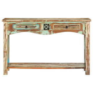 Tavolo Consolle 120x40x75 cm in Legno Massello di Recupero cod mxl 13811