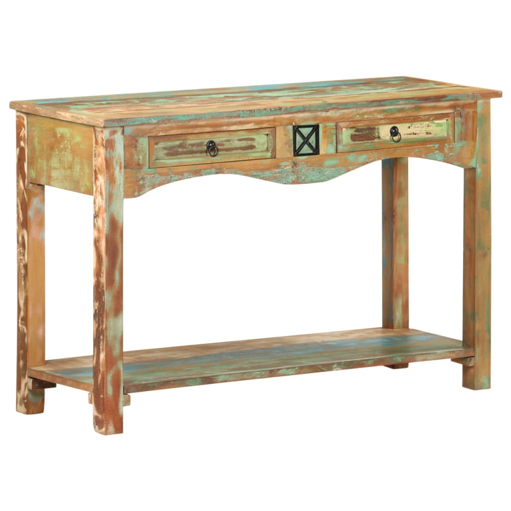 Tavolo Consolle 120x40x75 cm in Legno Massello di Recupero cod mxl 13811