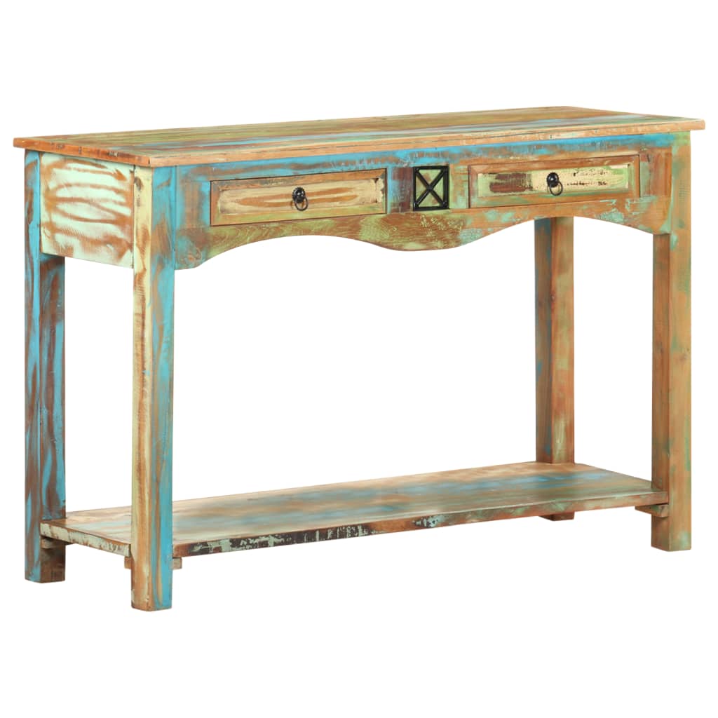 Tavolo Consolle 120x40x75 cm in Legno Massello di Recupero cod mxl 13811