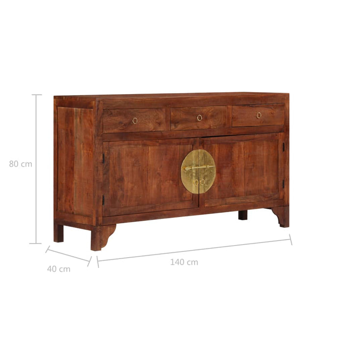 Credenza 140x40x80 cm in Legno Massello d'Acacia 247875