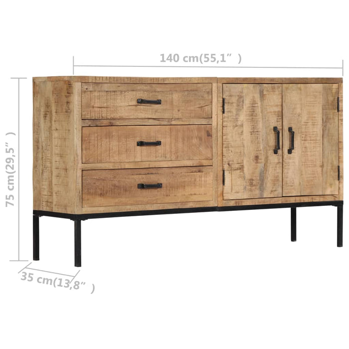 Credenza 140x35x75 cm in Legno Massello di Mango 249857