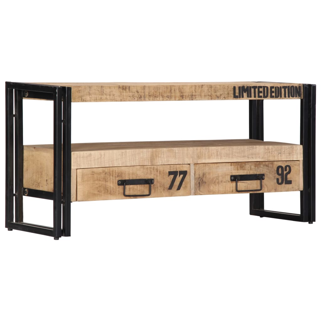 Mobile Porta TV 100x30x45 cm in Legno Massello di Mango cod mxl 13631