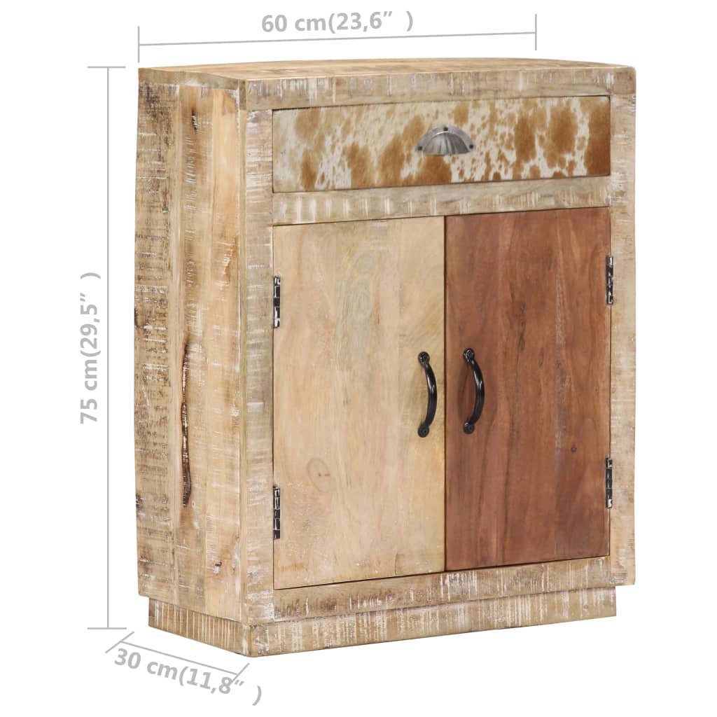 Credenza 60x30x75 cm in Legno Massello di Mango