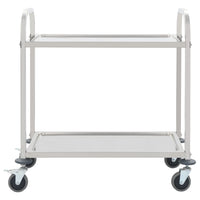 Carrello da Cucina a 2 Livelli 96,5x55x90 cm in Acciaio Inox 50912