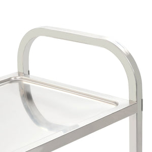 Carrello da Cucina a 2 Livelli 95x45x83,5 cm in Acciaio Inox 50913