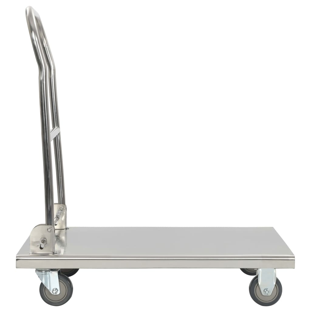 Carrello di Trasporto Argento 82x53x86 cm Acciaio Inossidabile 50919