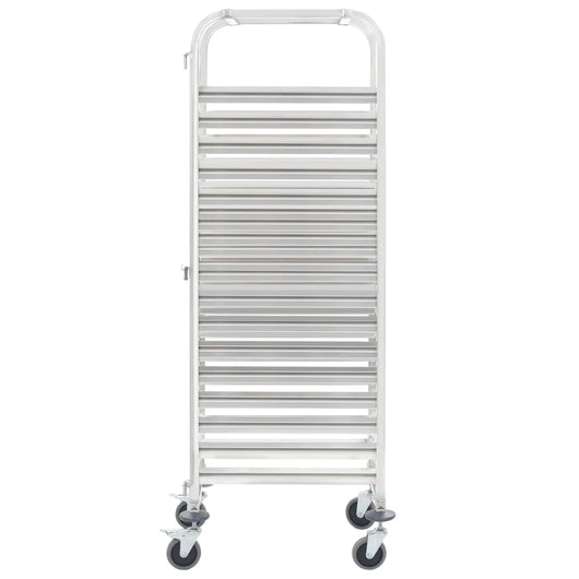 Carrello da Cucina per 16 Vassoi 38x55x163 cm in Acciaio Inox 50920