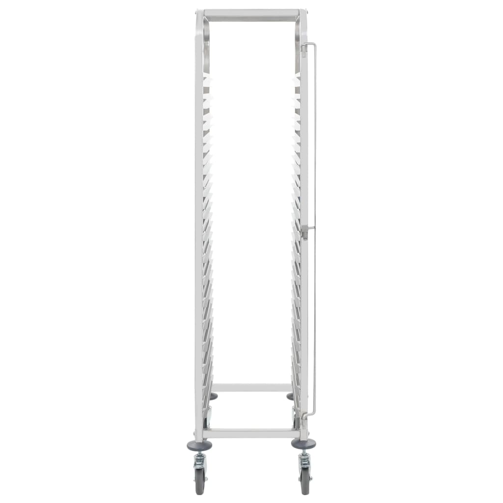 Carrello da Cucina per 16 Vassoi 38x55x163 cm in Acciaio Inox 50920