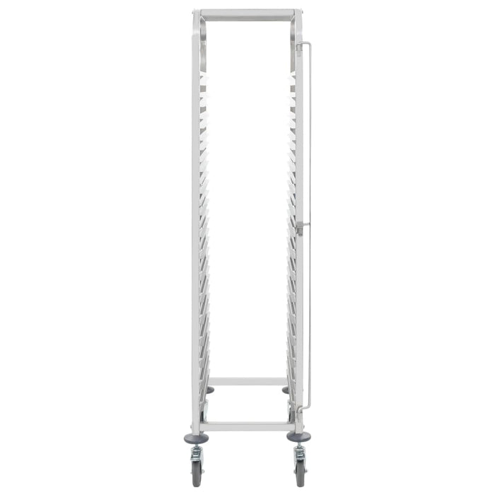 Carrello da Cucina per 16 Vassoi 38x55x163 cm in Acciaio Inox 50920