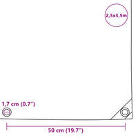 Telone 650 g/m² 2,5x3,5 m Grigio 144890