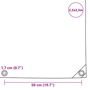 Telone 650 g/m² 2,5x3,5 m Grigio 144890