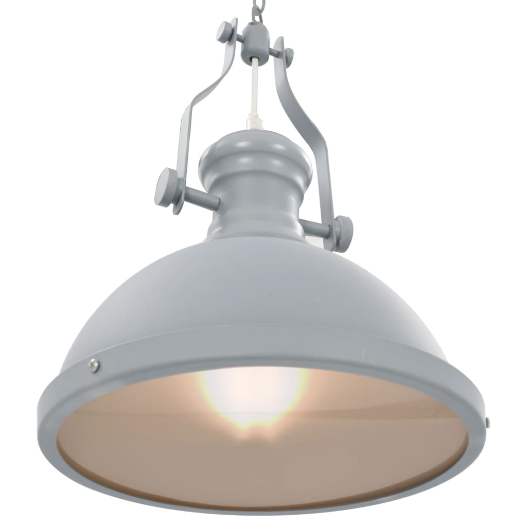 Lampadario Grigio Rotondo E27 cod mxl 64319