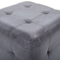 Comodini 2 pz Grigio 30x30x30 cm in Similpelle Scamosciata 249015