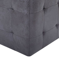 Comodini 2 pz Grigio 30x30x30 cm in Similpelle Scamosciata 249015