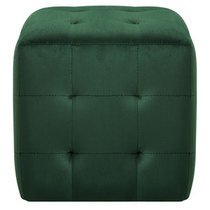 Comodini 2 pz Verde 30x30x30 cm in Tessuto Vellutatocod mxl 94704