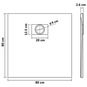 Piatto Doccia in SMC Bianco 80x80 cm 144767