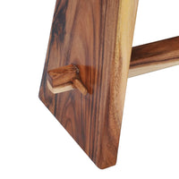 Sgabello in Legno Massello di Suar e Poliresina cod mxl 41589