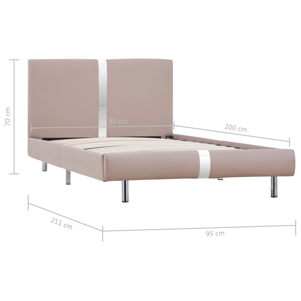 Giroletto senza Materasso Cappuccino in Similpelle 90x200 cm 280841