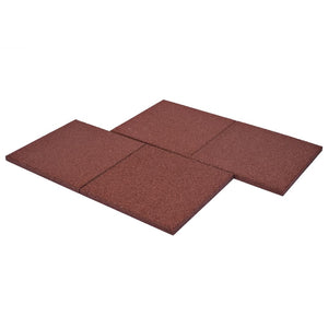 Piastrelle Anticaduta 12 pz in Gomma 50x50x3 cm Rosse cod mxl 52646