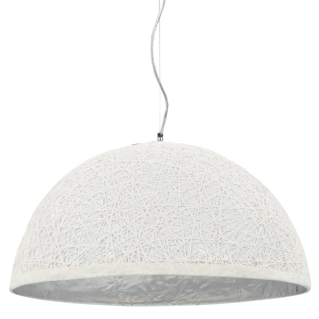 Lampadario da Soffitto Bianco e Argento Ø50 cm E27 50937