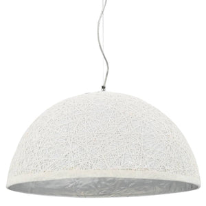 Lampadario da Soffitto Bianco e Argento Ø50 cm E27 50937