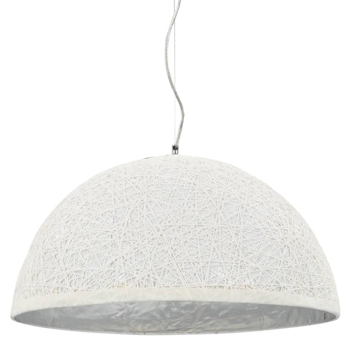 Lampadario da Soffitto Bianco e Argento Ø50 cm E27 50937