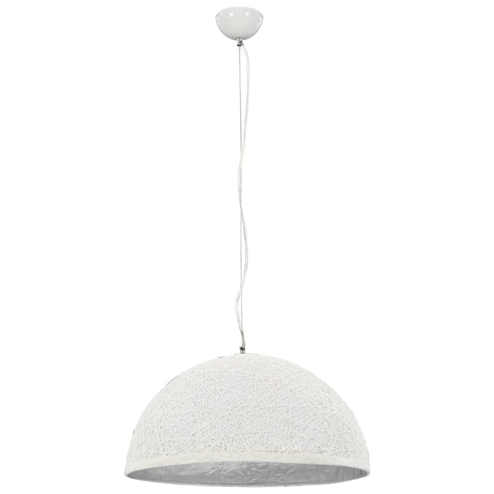 Lampadario da Soffitto Bianco e Argento Ø50 cm E27 50937