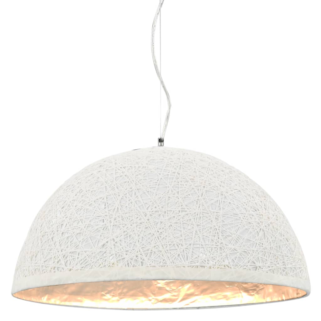 Lampadario da Soffitto Bianco e Argento Ø50 cm E27 50937