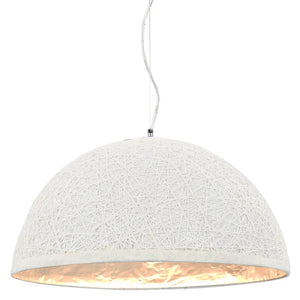 Lampadario da Soffitto Bianco e Argento Ø50 cm E27 50937