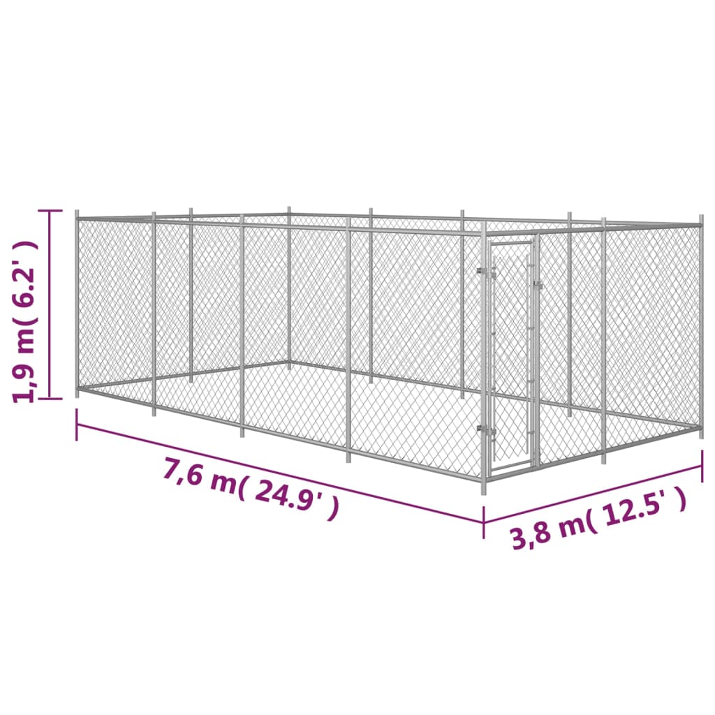 Canile da Esterno 8x4x2 m 144938