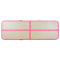 Tappetino Ginnastica Gonfiabile con Pompa 300x100x10cm PVC Rosa 91912