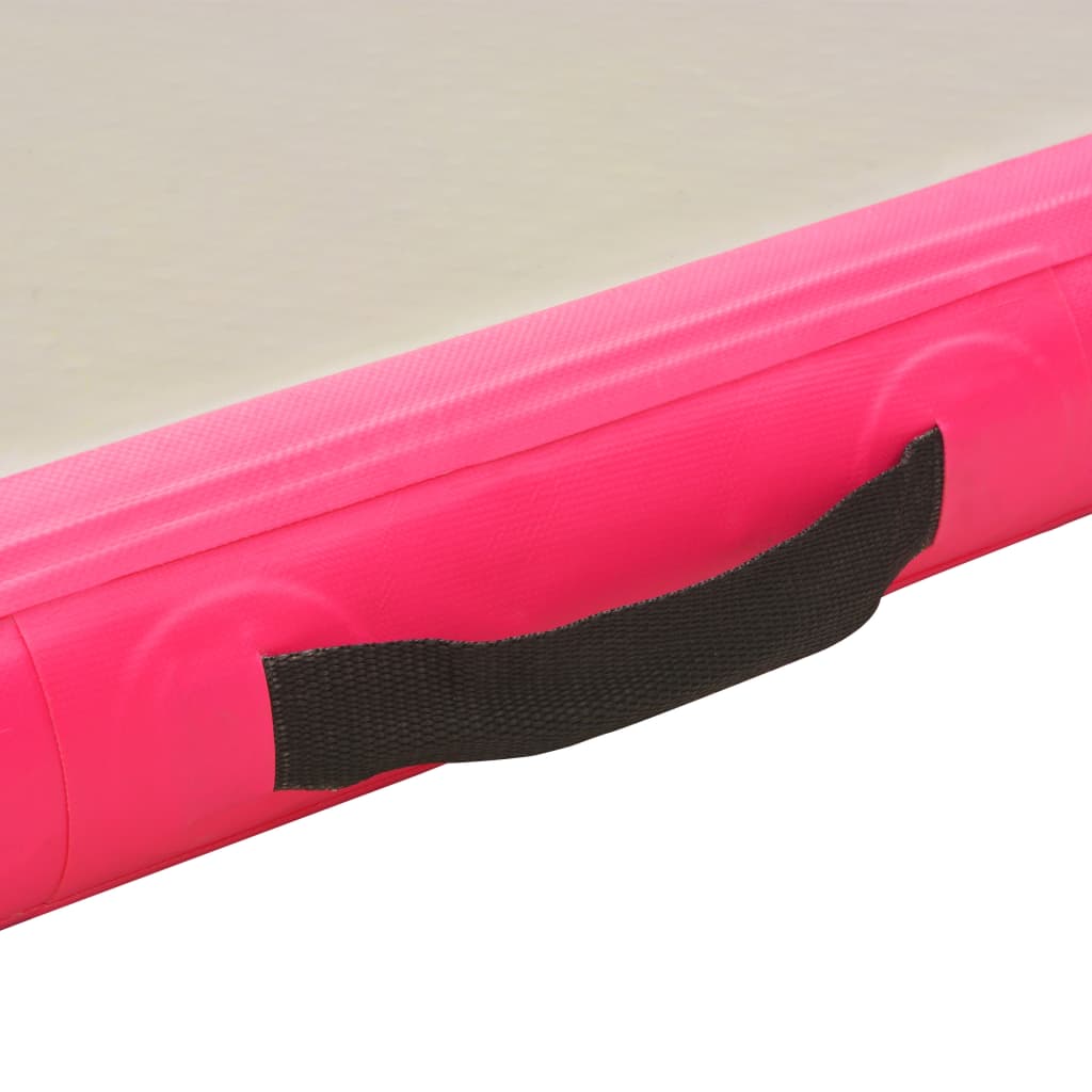 Tappetino Ginnastica Gonfiabile con Pompa 300x100x10cm PVC Rosa 91912