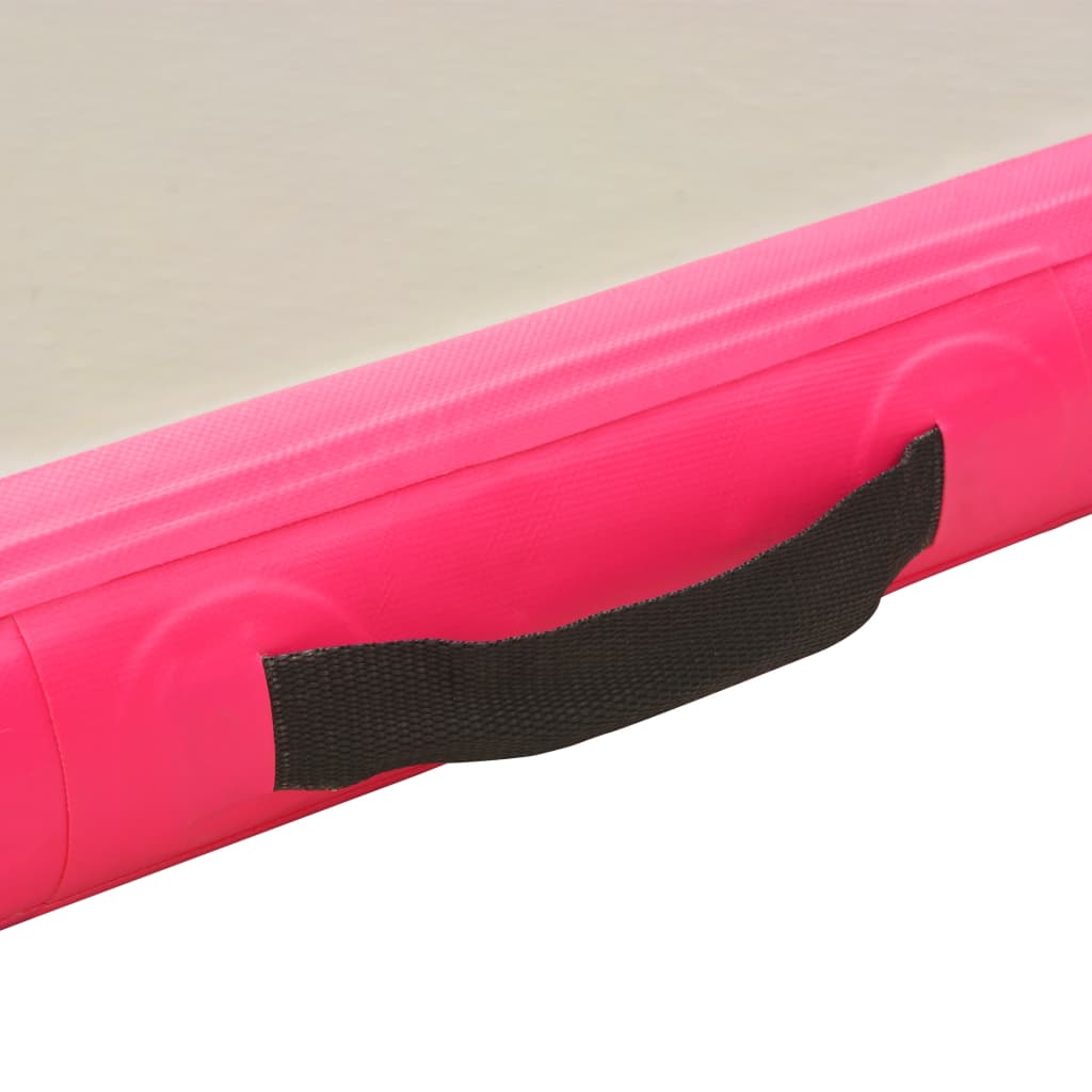 Tappetino Ginnastica Gonfiabile con Pompa 500x100x10cm PVC Rosa cod mxl 68864