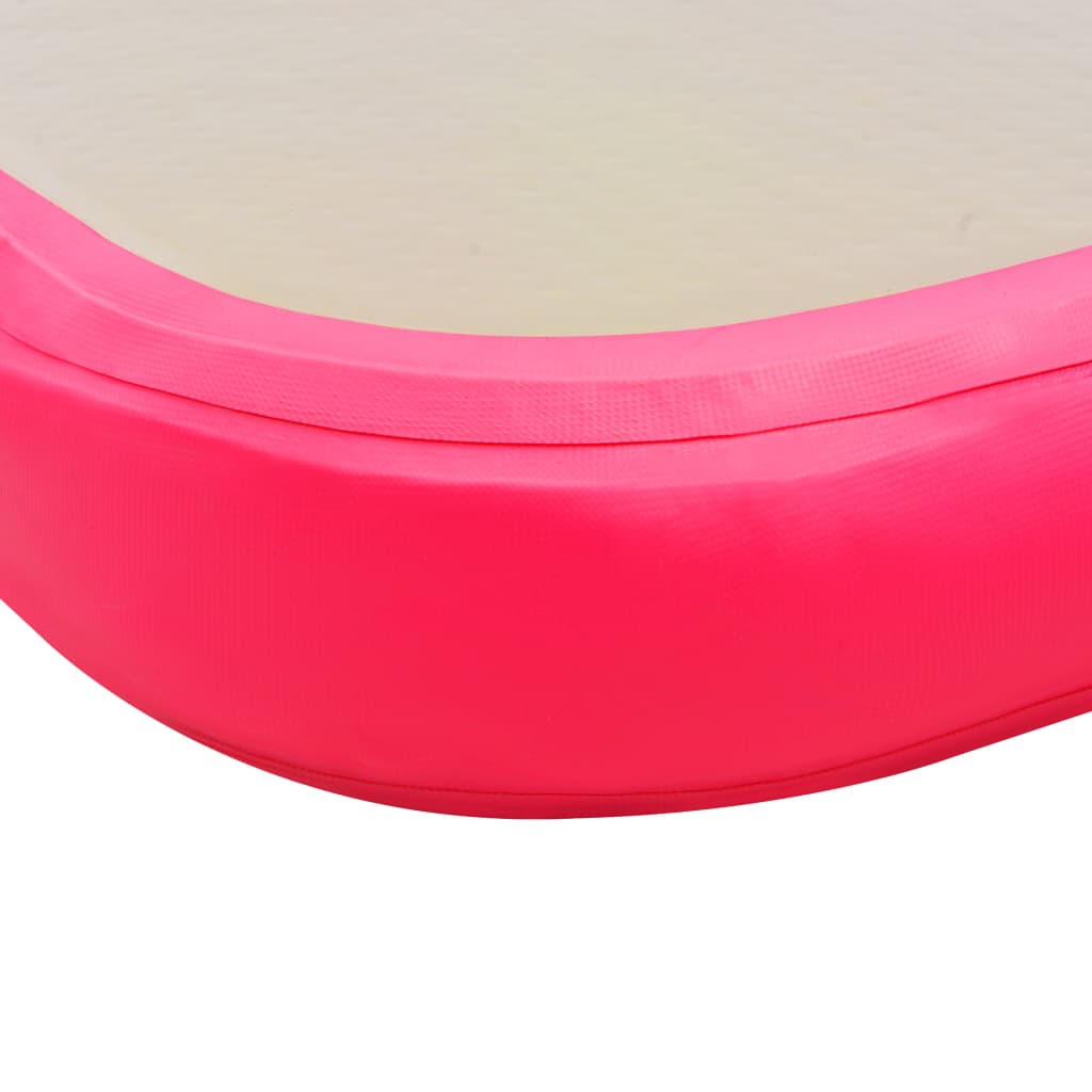 Tappetino Ginnastica Gonfiabile con Pompa 500x100x10cm PVC Rosa cod mxl 68864