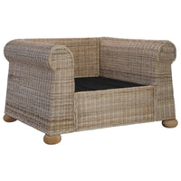 Poltrona con Cuscini in Rattan Naturale 283072