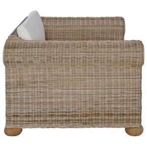 Poltrona con Cuscini in Rattan Naturale 283072