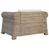 Poltrona con Cuscini in Rattan Naturale 283072