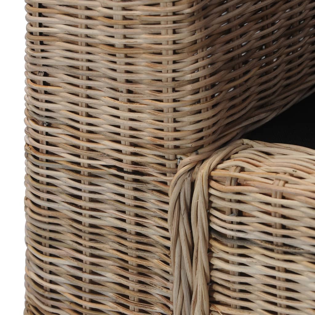 Poltrona con Cuscini in Rattan Naturale 283072