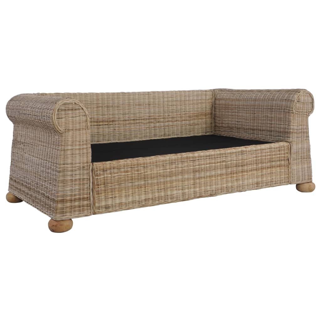 Divano a 2 Posti con Cuscini in Rattan Naturale cod mxl 9992