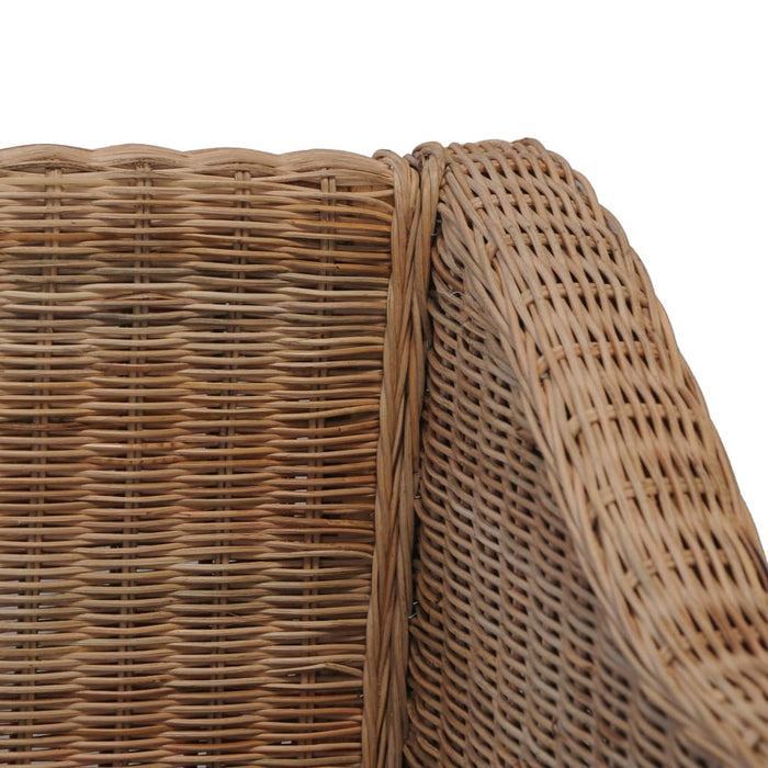 Poltrona con Cuscini in Rattan Naturale 283075