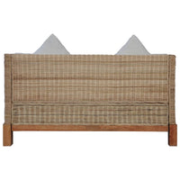 Divano a 2 Posti con Cuscini in Rattan Naturale cod mxl 6265