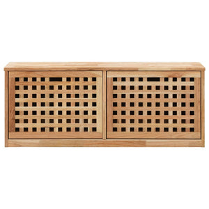  Panca con Scarpiera 94x20x38 cm in Legno Massello di Nocecod mxl 95266