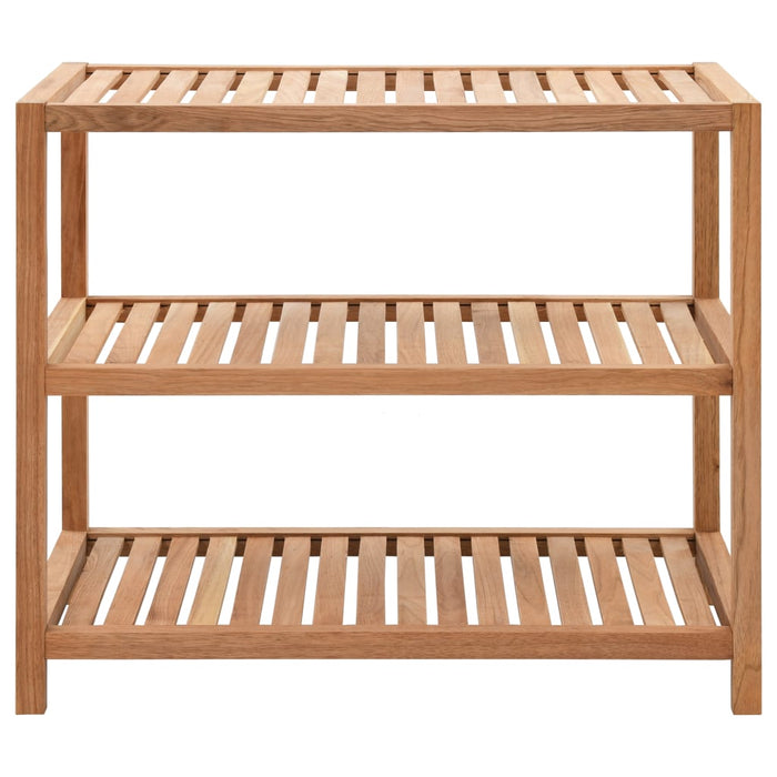 Scaffale da Bagno in Legno Massello di Noce 65x40x65 cm 247606