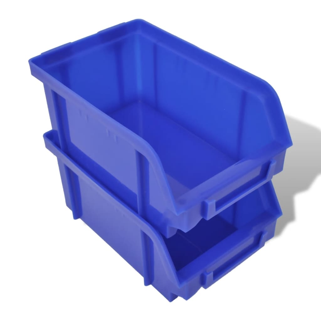 Contenitore Plastica per Garage da Parete Set 30 pz Blu e Rosso cod mxl 76257