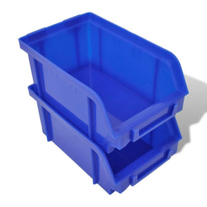 Contenitore Plastica per Garage da Parete Set 30 pz Blu e Rosso cod mxl 76257