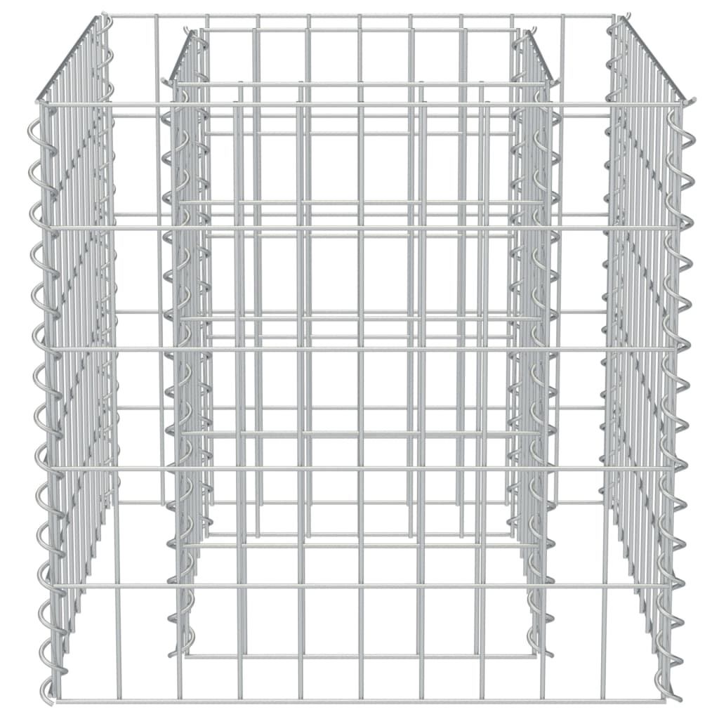 Gabbione Letto Rialzato in Acciaio Zincato 50x50x50 cm 143570